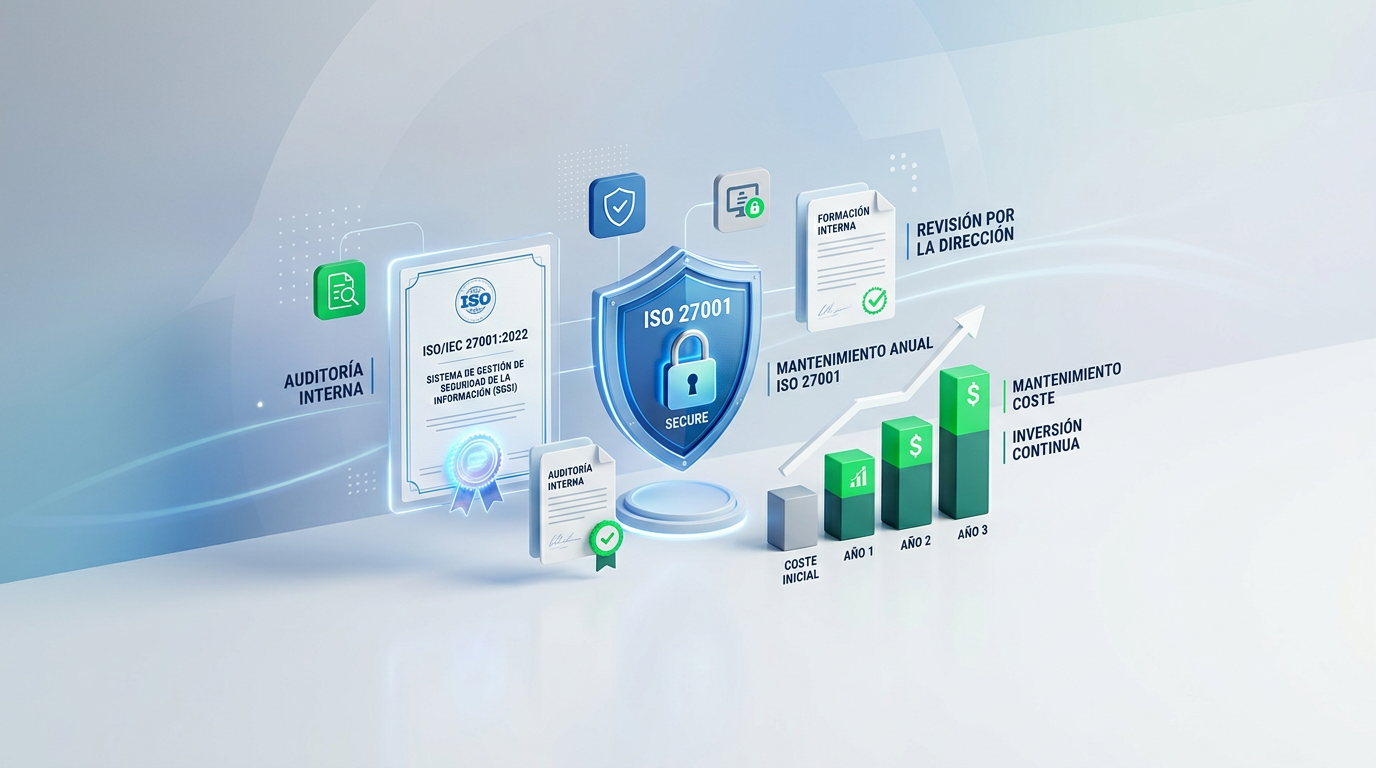 Costes y mantenimiento anual de la ISO 27001 en empresas tecnológicas