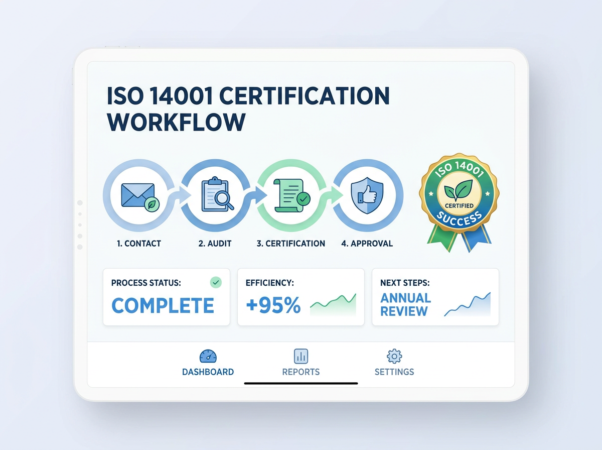 Dashboard del sistema de gestión ambiental ISO 14001